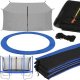 Springos Osłona na sprężyny z siatką do trampoliny wewnętrzną 10FT 300/305/312 cm niebieska UNIWERSALNY 4