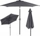 Springos Parasol ogrodowy składany 260 cm  grafitowy 15