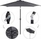 Springos Parasol ogrodowy składany 260 cm  grafitowy 3