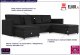Elior 4-osobowa rozkładana czarna sofa - Arbre 4X 1