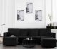 Elior 4-osobowa rozkładana czarna sofa - Arbre 4X 2