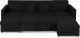 Elior 4-osobowa rozkładana czarna sofa - Arbre 4X 3