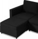Elior 4-osobowa rozkładana czarna sofa - Arbre 4X 6