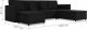Elior 4-osobowa rozkładana czarna sofa - Arbre 4X 7