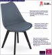 Elior Zestaw granatowych skandynawskich ergonomicznych krzeseł 4 szt. - Asaba 4S 2