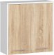 Elior Skandynawska wisząca szafka łazienkowa biały + dąb sonoma - Zofix 3X 1