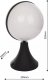 Lumes Okrągła lampa zewnętrzna czarna - N009-Genua 1