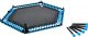 Trampolina Fit and Jump fitness Compact 3 FT 101 cm niebieska 2