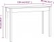 vidaXL vidaXL Stolik konsolowy, biały, 110x40x75 cm, lite drewno sosnowe 8