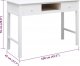 Biurko vidaXL Białe 108 cm x 45 cm 8