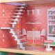 9 Planet Domek dla lalek drewniany+ mebelki pastelowy 117cm 6