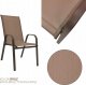 kontrast Krzesło ogrodowe metalowe nowoczesne MAJORKA brąz 55x65x95 3