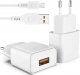 Ładowarka 4kom.pl Ładowarka sieciowa USB 2.4A Single Fast Charger + Kabel USB do micro USB 2400mAh 12W Biała 1