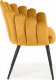 Elior Musztardowe tapicerowane krzesło kubełkowe - Zusi 2