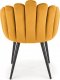 Elior Musztardowe tapicerowane krzesło kubełkowe - Zusi 3