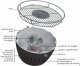 LotusGrill Grill ogrodowy Węglowy XL 40 cm x 40 cm pomarańczowy + pokrowiec 4