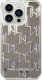Karl Lagerfeld Etui Karl Lagerfeld do iPhone 14 Pro Max 6,7" hardcase srebrny/silver Liquid Glitter Monogram 3