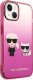 Karl Lagerfeld Etui Karl Lagerfeld do iPhone 14 Plus 6,7" hardcase różowy/pink Gradient Ikonik Karl & Choupette 3