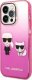 Karl Lagerfeld Etui Karl Lagerfeld do iPhone 14 Pro 6,1" hardcase różowy/pink Gradient Ikonik Karl & Choupette 1