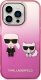Karl Lagerfeld Etui Karl Lagerfeld do iPhone 14 Pro 6,1" hardcase różowy/pink Gradient Ikonik Karl & Choupette 2