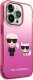 Karl Lagerfeld Etui Karl Lagerfeld do iPhone 14 Pro 6,1" hardcase różowy/pink Gradient Ikonik Karl & Choupette 3