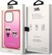 Karl Lagerfeld Etui Karl Lagerfeld do iPhone 14 Pro 6,1" hardcase różowy/pink Gradient Ikonik Karl & Choupette 7