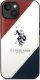 US POLO Etui US Polo do iPhone 14 6,1" biały/white Tricolor Embossed 2