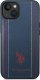 US POLO Etui US Polo do iPhone 14 6,1" granatowy/navy blue Leather Stitch 2