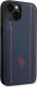 US POLO Etui US Polo do iPhone 14 6,1" granatowy/navy blue Leather Stitch 3