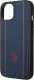 US POLO Etui US Polo do iPhone 14 6,1" granatowy/navy blue Leather Stitch 5