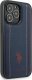 US POLO Etui US Polo do iPhone 14 Pro 6,1" granatowy/navy blue Leather Stitch 3
