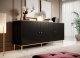 Cama Meble Komoda GLAMOUR 180x40x75,5 czarny mat + złoty 2