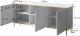 Cama Meble Komoda GLAMOUR 180x40x75,5 czarny mat + złoty 3