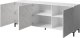 Cama Meble Komoda MARMO 3D 200x45xH80,5 biały mat/marmur biały 2
