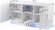 Cama Meble Komoda QIU 2D1K 150x41,5xH75 czarny połysk/czarny połysk 4