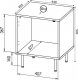 Cama Meble Szafka nocna HOLE 2szt. 44x40,5xH53,5 czarny mat 4