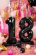 PartyDeco Stojący balon foliowy  84 cm  liczba  8 czarny 3
