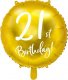 PartyDeco Balon foliowy 21st Birthday, złoty, 45cm URODZINY 2