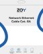 ZOY ZOY 3 Kable Sieciowe Ethernet 0,5m Cat. 6a UTP CCA Szary + Niebieski + Żółty 12