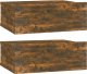 vidaXL vidaXL Wiszące szafki nocne, 2 szt., przydymiony dąb, 40x30x15 cm 2