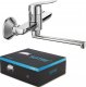 Bateria kuchenna Sotbe Vantaa ścienna chrom (VAN-SKW- 30245534) 1