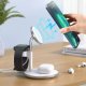 Ładowarka 4kom.pl Ładowarka magnetyczna Choetech 3w1 Stojak biurkowy do MagSafe do Apple iPhone AirPods Pro i Watch Biała 3