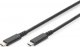 Kabel USB Digitus USB-C - USB-C 0.8 m Czarny (AK-300343-008-S) 1