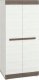 ML Meble Szafa Blanco 92 x 202 x 65 cm biały Lustro: Bez lustra, z wyposażeniem 1