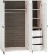 ML Meble Szafa Blanco 163 x 202 x 65 cm biały lustro 1