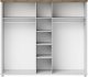 Helvetia Szafa MebleHOT EVORA 246 x 216 x 62 cm lustro, szuflada 3