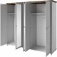 Helvetia Szafa MebleHOT EVORA 246 x 216 x 62 cm lustro, szuflada 4