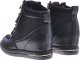 Czarne sneakersy damskie na koturnie /E7-3 12817 T796/ 41 5
