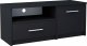 Elior Czarna szafka pod telewizor z półką - Karix 1