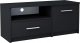 Elior Czarna szafka pod telewizor z półką - Karix 2